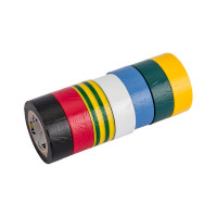 Изолента IEK 0,15x15 мм, 5 м, 7 шт./компл. EX-IZ10-C15-15-05-SET