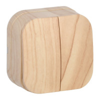 Выключатель IEK ВС20-2-0-ХС 2-кл. о/у 10А GLORY сосна EVH20-K34-10