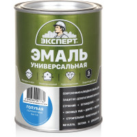 Эмаль универсальная алкидная полуматовая ЭКСПЕРТ голубая 0,8 кг 30486