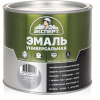 Эмаль универсальная алкидная полуматовая ЭКСПЕРТ серая 1,8 кг 30491