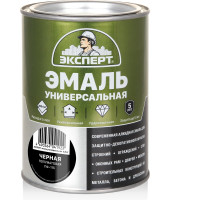 Эмаль универсальная алкидная полуматовая ЭКСПЕРТ черная 0,8 кг 30488