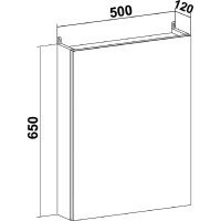 Зеркальный шкаф RUNO Руно Лада 50 графит 00-00001160