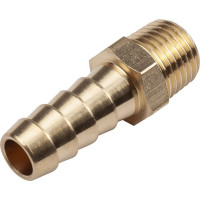 Разъем 1/4" внешняя резьба - "елочка" 10мм, латунь, в блистере AV Steel AV-700315B