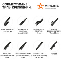 Щетки стеклоочистителя бескаркасные 2 шт, 600/450 мм, 24"/18" Emgrand 10-, Rio 17-, Sportage AIRLINE AWB-BK-600-450K