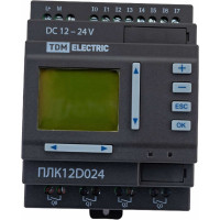 Программируемый логический контроллер TDM ELECTRIC ПЛК12D024 с дисплеем, 24В SQ0750-0002