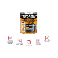 Графитовая грунт-эмаль по ржавчине DALI 3 в 1 серая Ral 7024, 2 л 232351