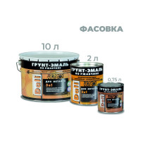 Графитовая грунт-эмаль по ржавчине DALI 3 в 1 серая Ral 7024, 10 л 232356