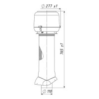 Вентиляционный выход Татполимер ТР-86.110/160/700 (с утеплителем; коричневый) 29318