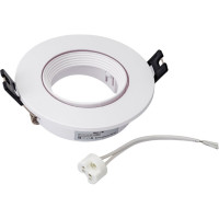 Встраиваемый декоративный светильник ЭРА KL92 WH MR16/GU5.3 белый, пластиковый Б0054373