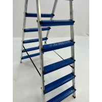 Двусторонняя алюминиевая стремянка Sarayli КОЛОР 6x6 18216