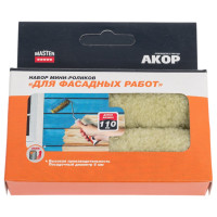 Ролик Акор мини д/валика, полиакрил, д/фасадных работ, 110 мм 2шт 240-2110-2