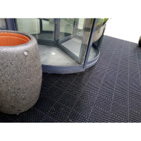 Грязезащитный коврик ПластФактор Optima Duos 16, двусторонний, цвет чёрный 6 модулей в комплекте 4630027111616