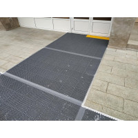 Грязезащитный коврик ПластФактор Optima Duos 16, двусторонний, цвет чёрный 6 модулей в комплекте 4630027111616