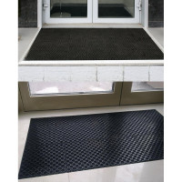 Грязезащитный коврик ПластФактор Optima Duos 16, двусторонний, цвет чёрный 6 модулей в комплекте 4630027111616