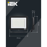Прожектор IEK LED СДО 06-100 IP65 4000К черный LPDO601-100-40-K02