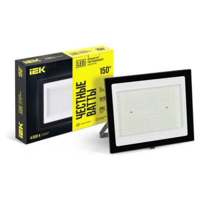 Прожектор IEK LED СДО 06-150 IP65 4000К черный LPDO601-150-40-K02