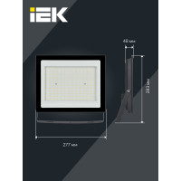 Прожектор IEK LED СДО 06-150 IP65 4000К черный LPDO601-150-40-K02