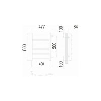 Полотенцесушитель водяной Классик П6 400x600 бп500 Terminus 4670078530196