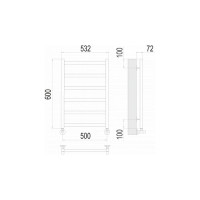 Полотенцесушитель водяной Аврора П6 500x600 Terminus 4670078529893