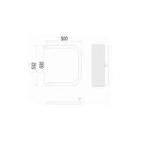 Полотенцесушитель водяной П-образный 1" 500x500 Terminus 4620768881374