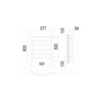 Полотенцесушитель водяной Классик П6 500x600 бп500 Terminus 4670078530219
