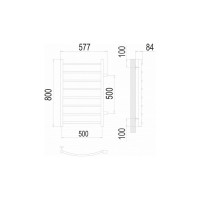 Полотенцесушитель водяной Классик П8 500x800 бп500 Terminus 4670078530257