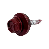 Кровельный саморез КРЕП-КОМП 4,8x19, RAL3005, красное вино, 250 шт. ск48193005кф