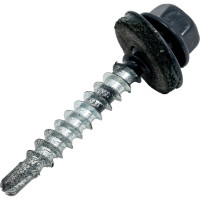 Кровельный саморез КРЕП-КОМП 4,8x35, RAL7024, серый графит, 250 шт. ск357024кф