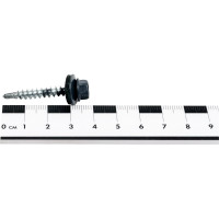 Кровельный саморез КРЕП-КОМП 4,8x35, RAL7024, серый графит, 250 шт. ск357024кф