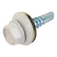 Кровельный саморез КРЕП-КОМП 4,8x19, RAL9003, белый сигнальный, 250 шт. ск48199003кф