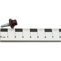 Кровельный саморез КРЕП-КОМП 5,5x19, RAL8017, тёмно-коричневый, 250 шт. ск55198017кф
