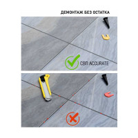 Система выравнивания плитки Зажим 2 мм, 100 шт ACCURATE J2-100