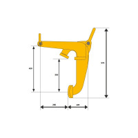 Захват для бочек TEHNOLIFT тип YQC, 0.6 т 4687202158638