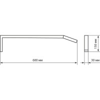 Комплект кронштейнов для светильников TDM 2 шт, кососвет 600*30*150 мм SQ0338-0213