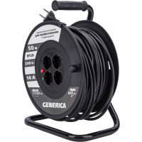 Катушка GENERICA УК50 с т/з 4 места 2P+PE/50м 3x1,5мм2 WKP20-16-04-50-G