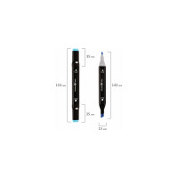 Двусторонние маркеры для скетчинга BRAUBERG ART DEBUT BLACK, набор 48 шт, пластиковый кейс 152130