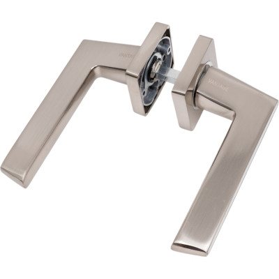 Дверная алюминиевая ручка Вантаж матовый никель/зеркальный V51D AL