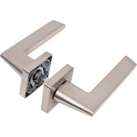 Дверная алюминиевая ручка Вантаж матовый никель/зеркальный V51D AL