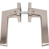 Дверная алюминиевая ручка Вантаж матовый никель/зеркальный V51D AL