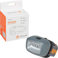 Налобный фонарь AIRLINE на батарейках LEDx4 AEBK001