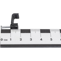 Плоская пластиковая скоба TDM ELECTRIC 12 мм, черная, 50 шт. SQ0513-0036