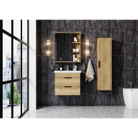 Подвесная тумба с раковиной Onika Легран 50 дуб галифакс 105031