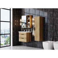 Подвесная тумба с раковиной Onika Легран 50 дуб галифакс 105031