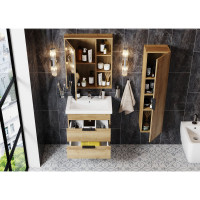 Подвесная тумба с раковиной Onika Легран 50 дуб галифакс 105031