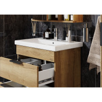 Подвесная тумба с раковиной Onika Легран 50 дуб галифакс 105031