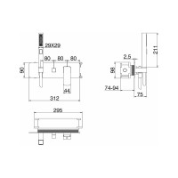 Смеситель для душа ALLEN BRAU Infinity 5.21011-00 с внутренней частью 00265455