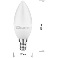 Светодиодная лампа TDM ELECTRIC С37-6 Вт-230 В-4000 К–E14 Лампа-ДИММЕР SQ0340-0198