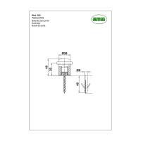Дверной стопор Amig антик/черный 202-28 A