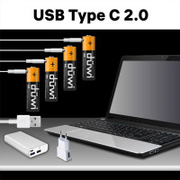 Кабель USB-Type C duwi для единовременной зарядки 4 аккумуляторов 62018 1