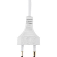 Провод с евроштекером и выключателем duwi белый 2м H 03 VV-F 2x0,5 мм 28569 4